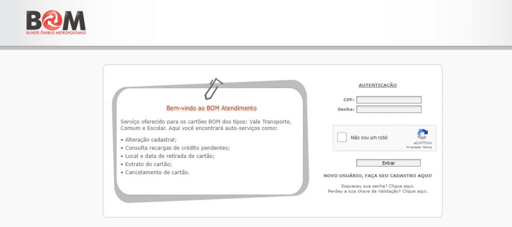 Cartão bom saldo – consultar saldo