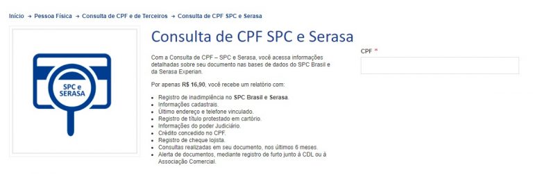 Consultar CPF No SPC Consulta Do CPF No SPC Gr tis Pela Internet